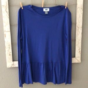 a long sleeve peplum t-shirt